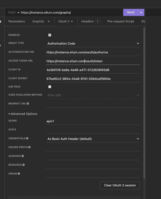 Insomnia configuration